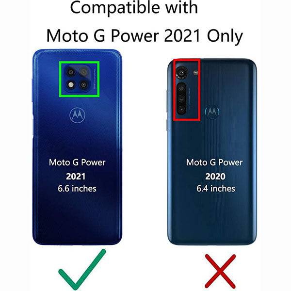 2022 Luxury Armor Ring Bracket Phone case For MOTO G Power 2021 With 2-Pack Screen Protectors - Libiyi
