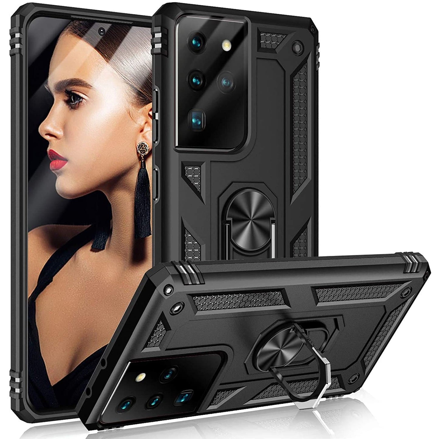 Luxury Armor Ring Bracket Phone Case For Samsung S21 Ultra(5G) - Libiyi