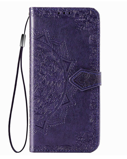 2022 Luxury Embossed Mandala Leather Wallet Flip Case for Samsung A21 - Libiyi