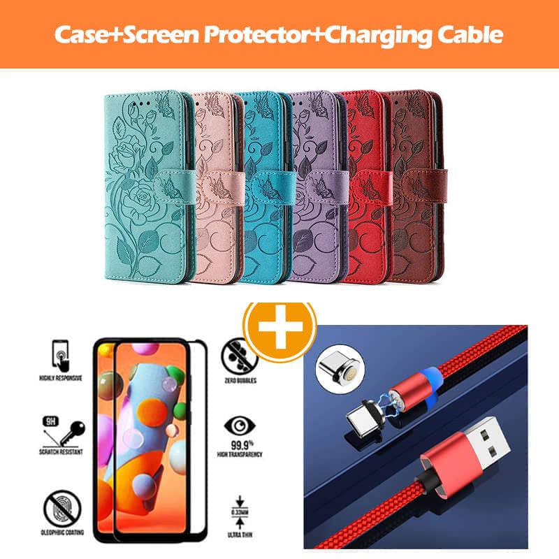 3D Embossed Rose Wallet Case For Google Pixel 6 - Libiyi