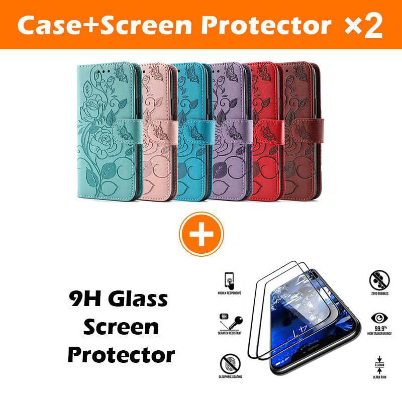 3D Embossed Rose Wallet Case For Google Pixel 6 Pro - Libiyi