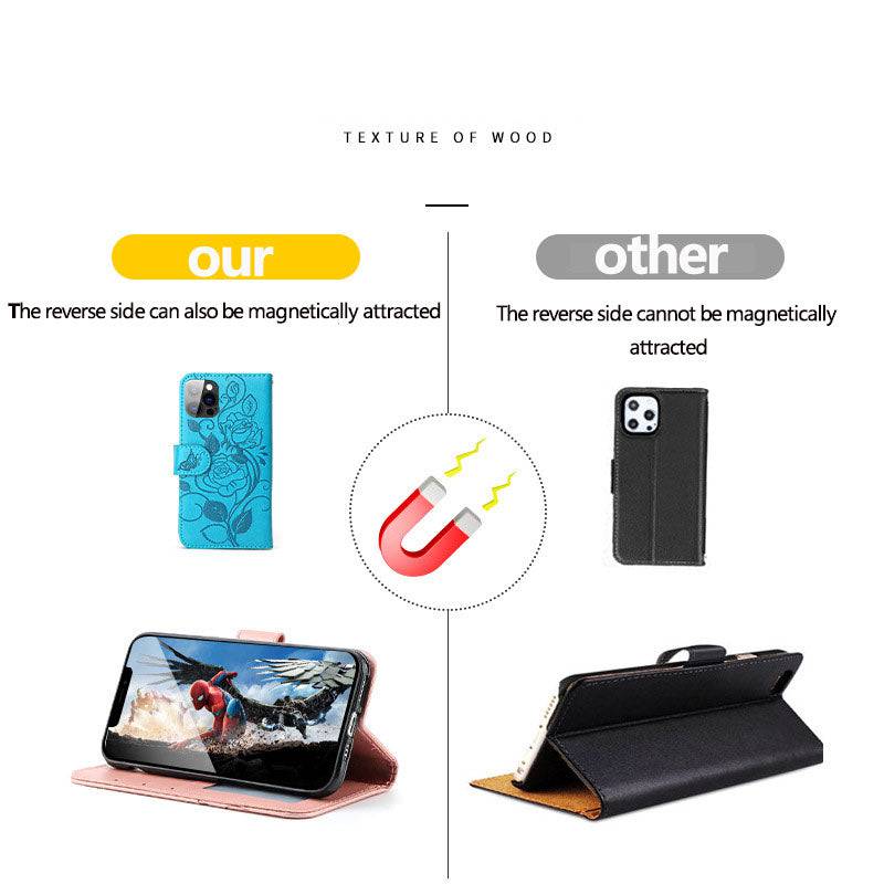 3D Embossed Rose Wallet Case For Samsung A32(5G) - Libiyi