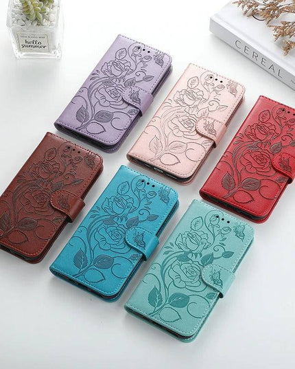 3D Embossed Rose Wallet Case For Samsung A32(5G) - Libiyi