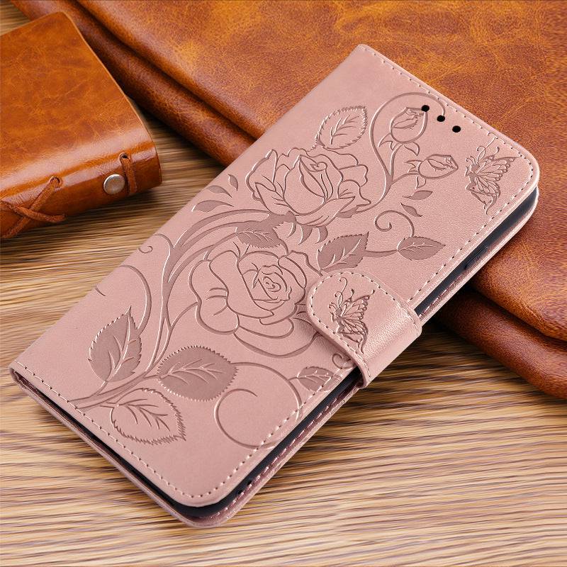 3D Embossed Rose Wallet Case For Samsung A42(5G) - Libiyi