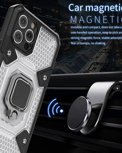Super Cooling Armor Ring Honeycomb style Case For iPhone - Libiyi