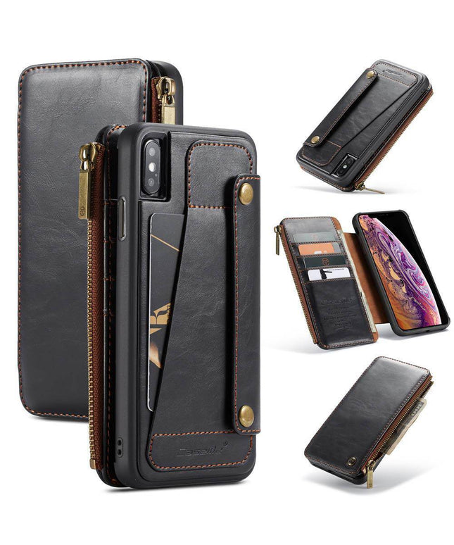Business Zipper Wallet Detachable 2 in 1 Case For iPhone - Libiyi