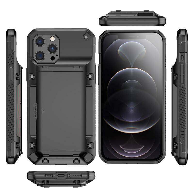 Armor Slide Military Grade Wallet Shockproof Case for iPhone 12 Series - Libiyi