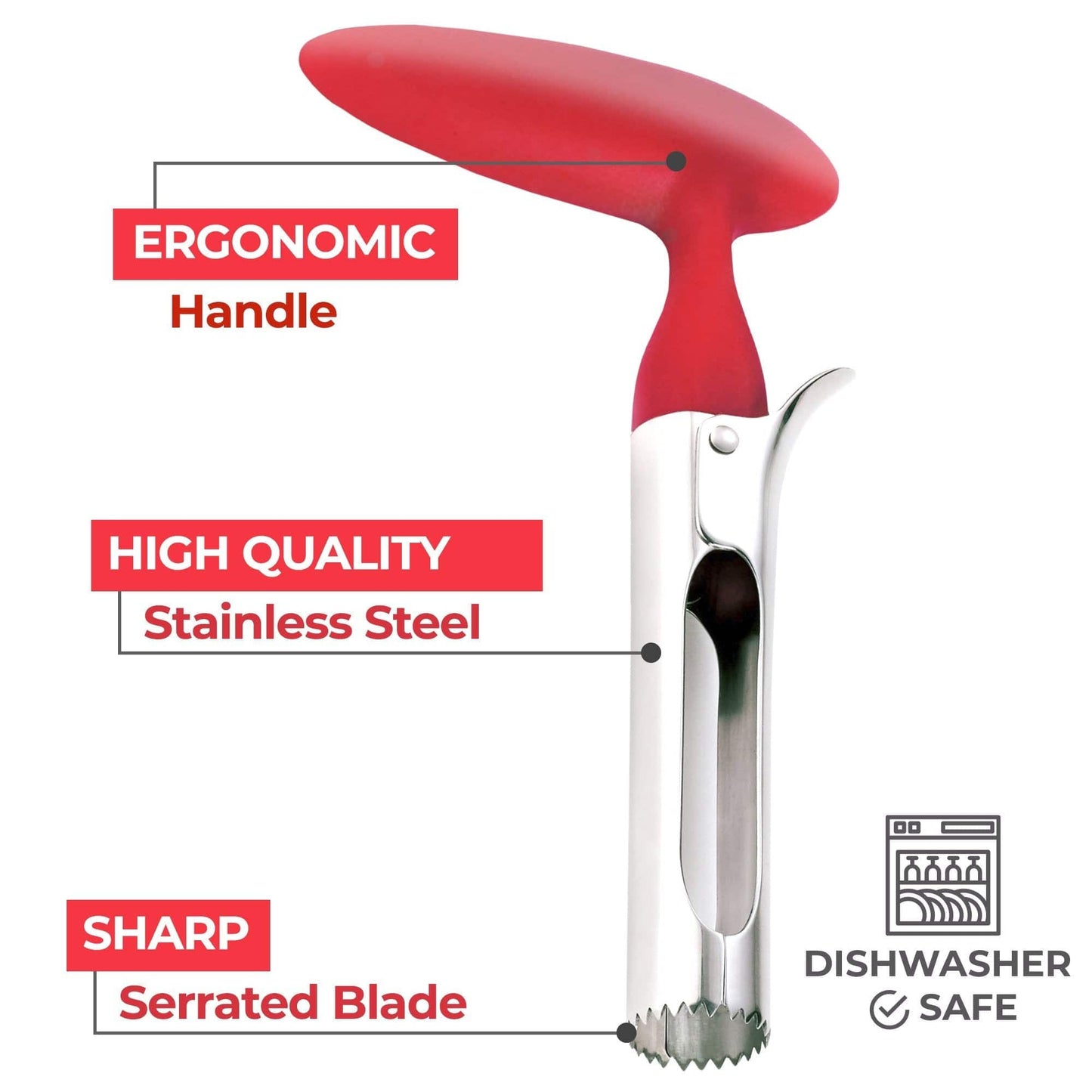 Premium Apple Corer - Easy to Use and Durable Stainless Steel - Libiyi